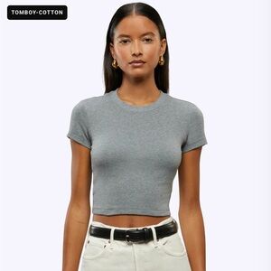 Gray Women's Crop Top